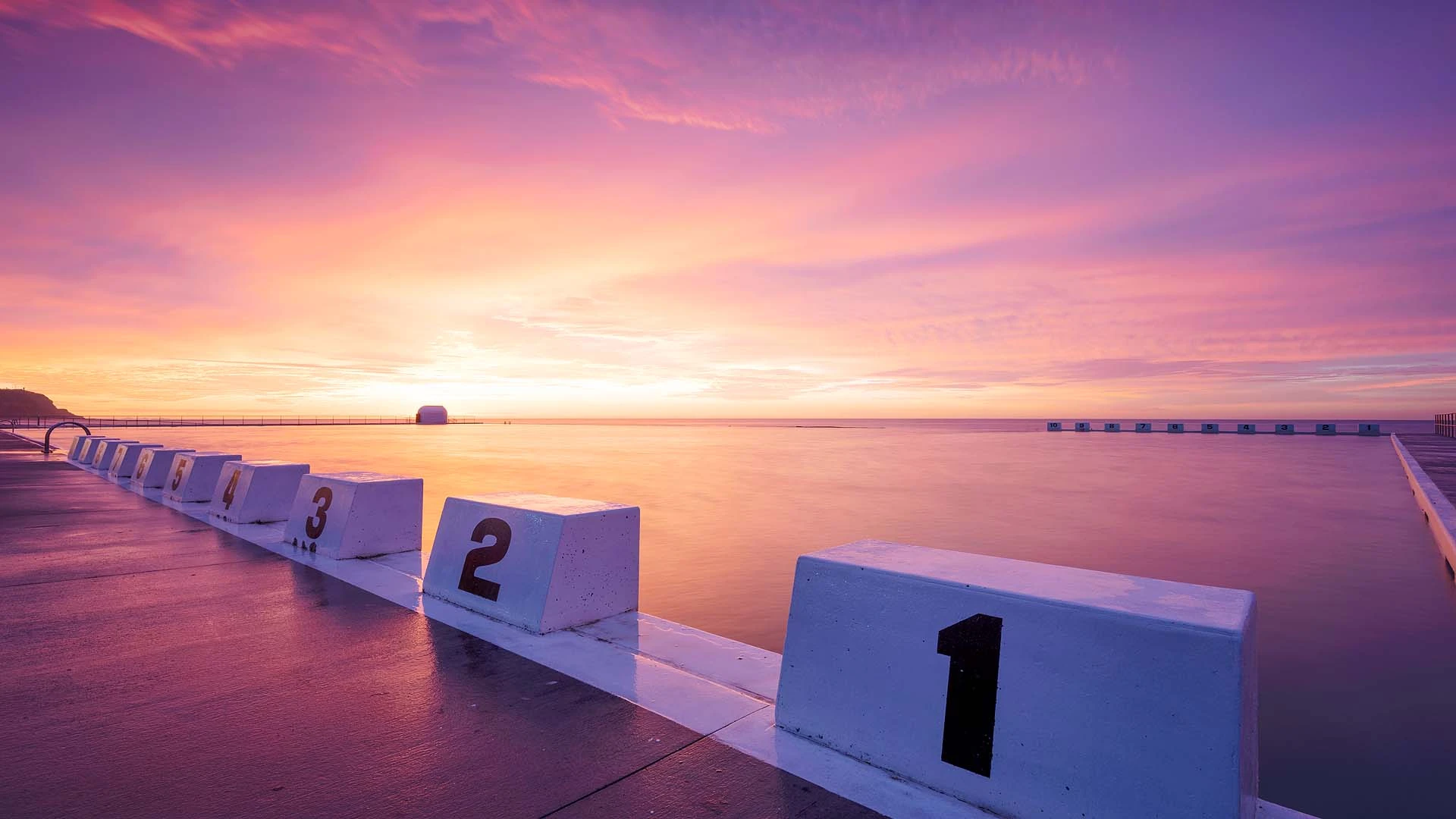 Newcastle Ocean Baths at sunrise